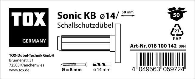 Produktbild Tox Schallschutzdübel Sonic KB 14/50 (50 Stk.) (50 Stk.)