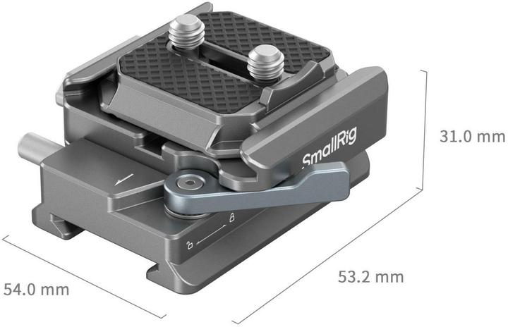 Actual product image SmallRig HawkLock H38 Arca-Swiss Quick Release Plate for DJI Stabilisers 4639 (Gimbal mounting plate)