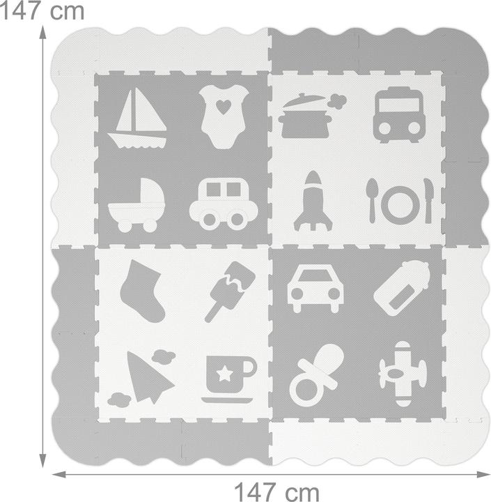 Actual product image Relaxdays 24-piece play mat (60 x 60 x 1 cm)