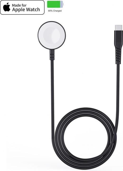 Image du produit Choetech T319 MFI 5W chargeur sans fil pour Apple Watch + câble USB-C - noir (5 W)
