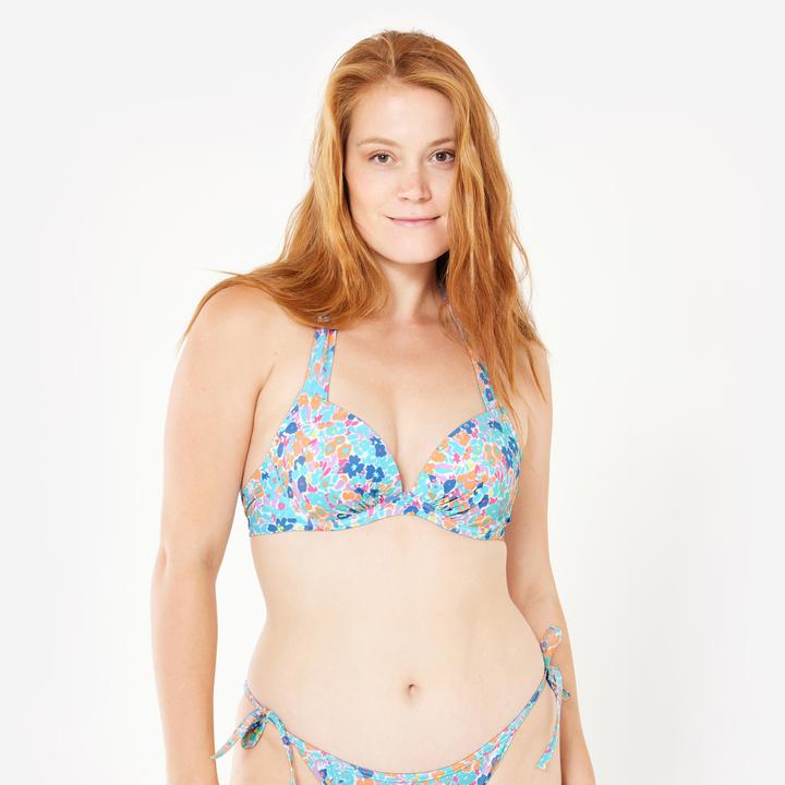 Image du produit Olaian Haut de maillot push up surf fleuri Femme - Elena prairie multicolore