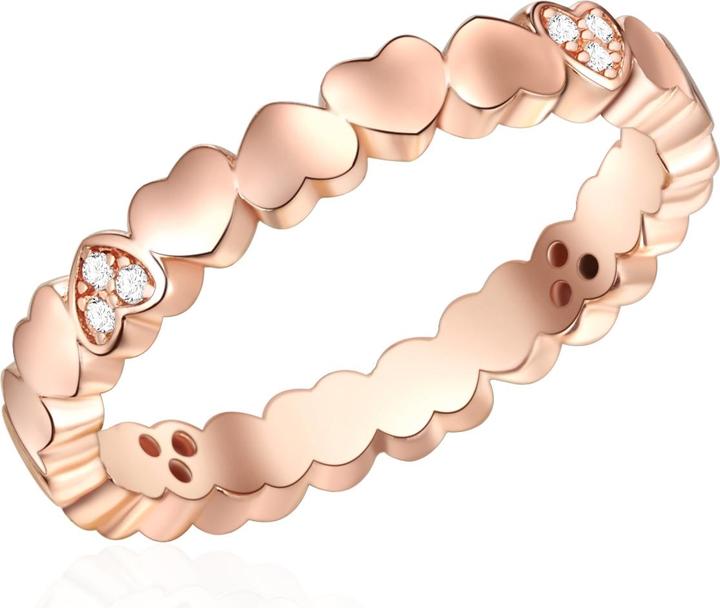 Lulu & Jane Herz Sterling Silber Zirkonia roségold - 33248
