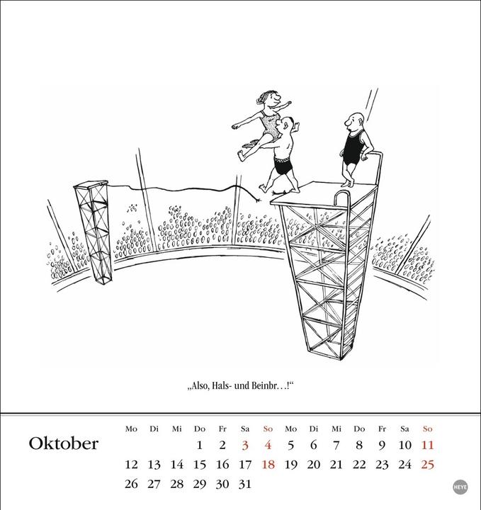 Produktbild Loriot Postkartenkalender 2026 (24 x 17 cm, Harter Einband, Deutsch)