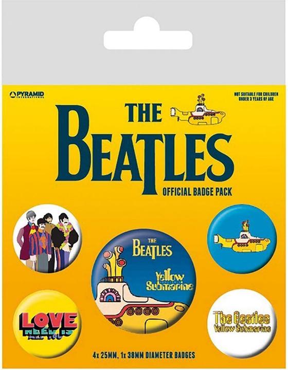Ansteckerset Yellow Submarine 5Erpack Metall