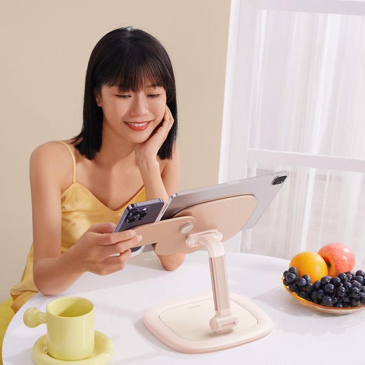 Actual product image Baseus Seashell Series adjustable tablet/phone stand - pink