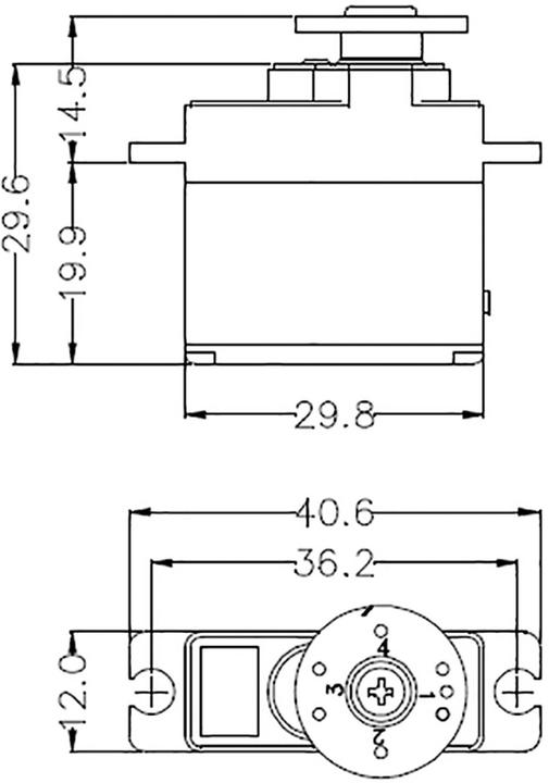 Image du produit Hitec Midi-Servo HS-82MG Analog-Serv