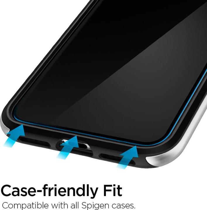 Produktbild Spigen Align Glas.tR 2 pack - iPhone 11 Pro/XS/X AGL00109 (2 Stück, Apple iPhone XS, Apple iPhone 11 Pro, Apple iPhone X)