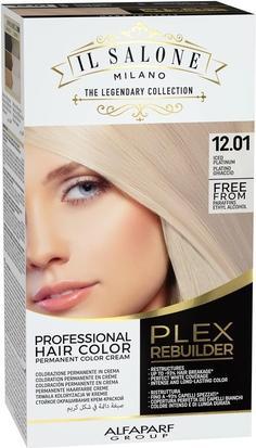 Il Salone Milano Plex Rebuilder Permanent Hair Color Cream 12.01 Iced Platinum Professional Hair Dye (12.01 Iced Platinum)