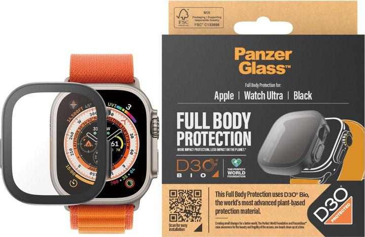 Actual product image PanzerGlass Screen Protector Full Body Apple Watch 2023 49mm with D3O black