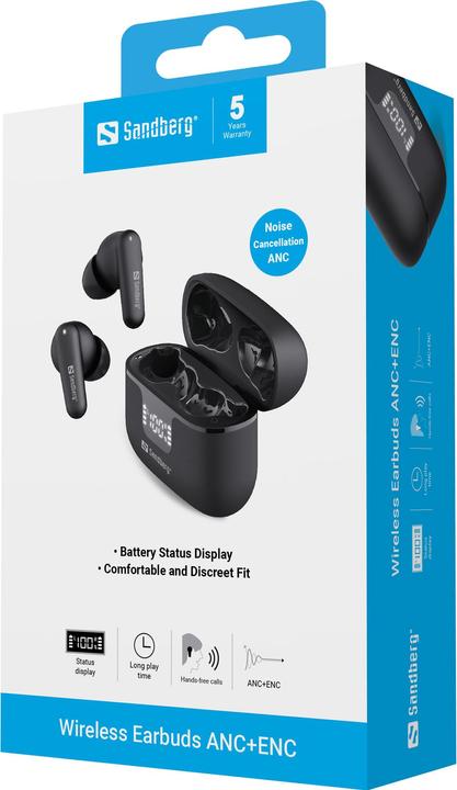 Actual product image Sandberg Wireless Eearbuds ANC+ENC (ANC, 5 h, Wireless)