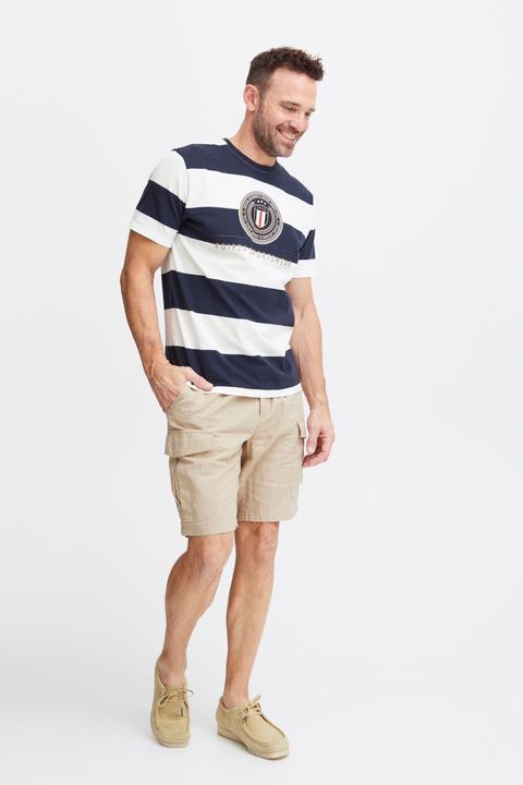 Actual product image FQ1924 FQTom SS stripe tee w logo print 21900645 (M)