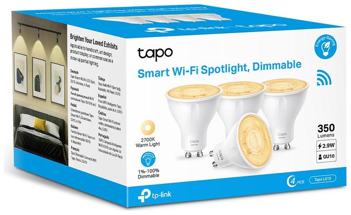 Image du produit TP-Link Tapo L610 (4-pack) (GU10, 2.90 W, 350 lm, 4 x, D)