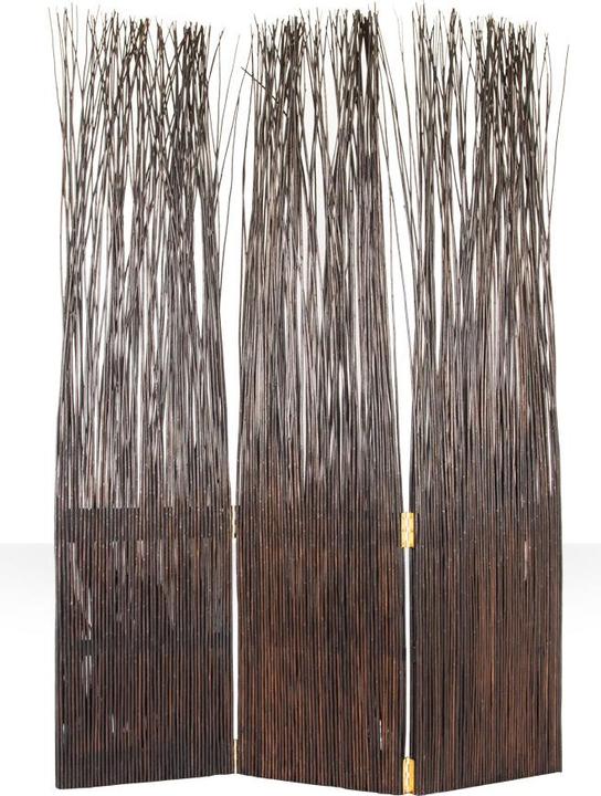 Produktbild Greendeco 3 fach Paravent Raumteiler Weide Trennwand Weidenparavent in braun