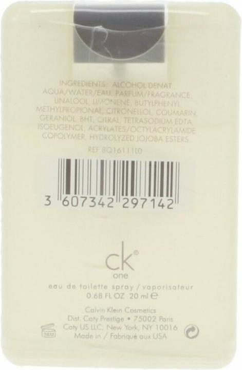 Actual product image Calvin Klein CK One "The Go" Eau De Toilette Spray (Eau de parfum, 20 ml)
