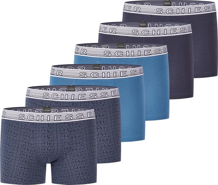 Actual product image Schiesser Pack of 6 Teens Boys 95/5 Organic Cotton Shorts / Pants (152, pack of 6)