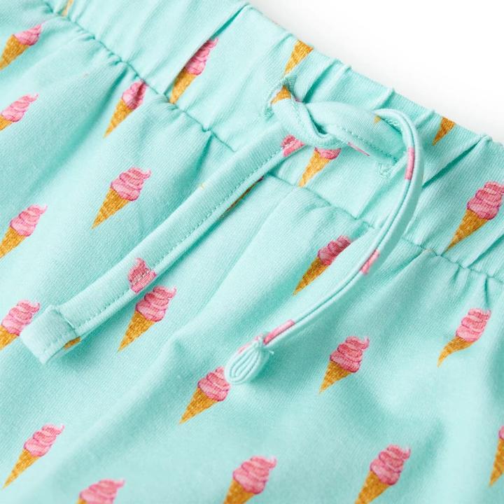 Actual product image VidaXL Children's shorts with drawstring Light mint green 128.Material (128)