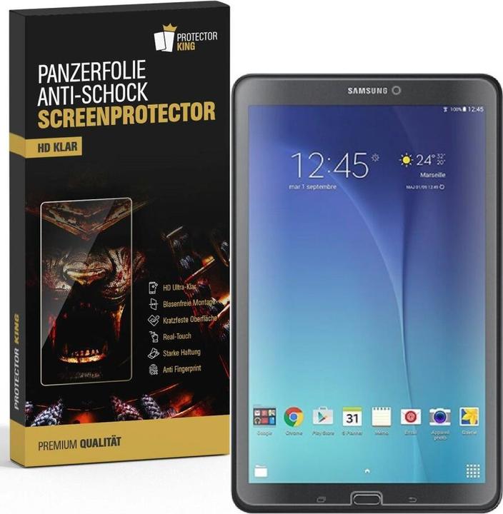 Produktbild Protectorking 1x Panzerfolie Anti-Shock HD Klar (1 Stück, Galaxy Tab E 9.6)