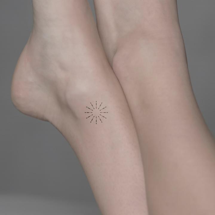 Actual product image minink Temporary tattoo - Abstract sun