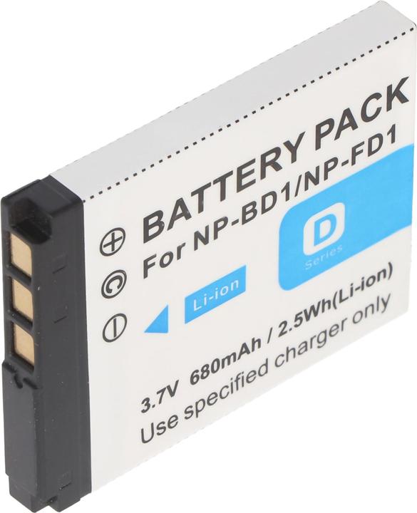 Actual product image Sony Akku NP-BD1, DSC-T2, T200, T70, T75 (Camera battery)