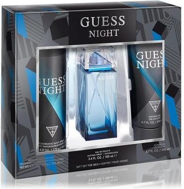 Actual product image Guess Night Men Eau de Toilette 3 Piece Gift Set - Cologne Spray 3.4 Fl. Oz., Deodorizing Body Spray (Fragrance set)