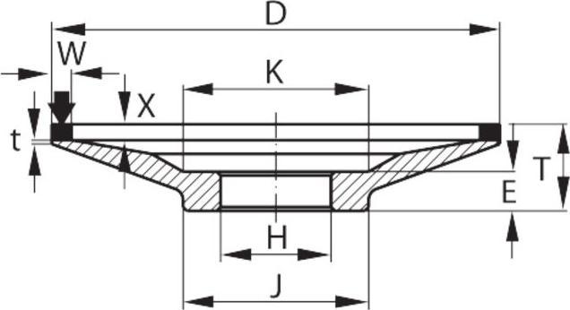 Produktbild Tyrolit Diamant-Teller-Schleifscheibe D×T×H (mm) 125×23×20 (D 64)
