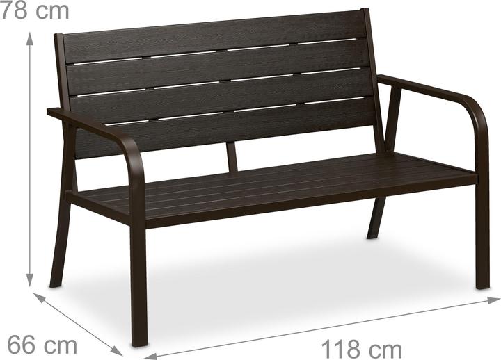 Actual product image Relaxdays Garden bench