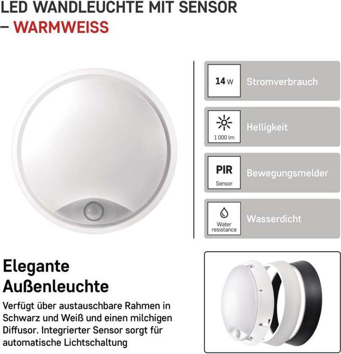 Image du produit Emos Plafonnier LED avec détecteur de mouvement (1000 lm)