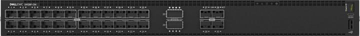 Actual product image Dell EMC Switch S4128F-ON, 1U PHY-less, 0GbE SFP+, 2 xQSFP28, IO to PSU, 2 PSU, OS10 (28 ports)