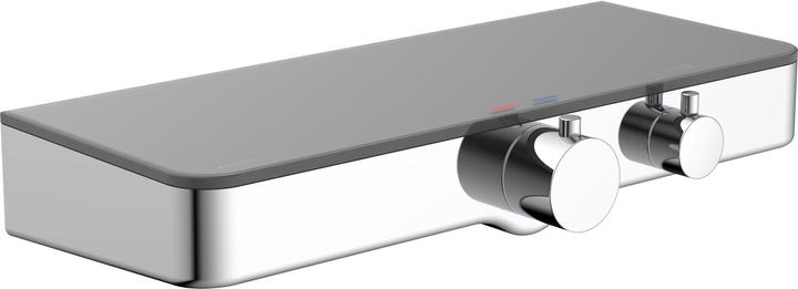 Schütte Ocean Thermostatische Douchekraan met glazen Planchet - 150 mm Hartafstand - Chroom & Antraciet