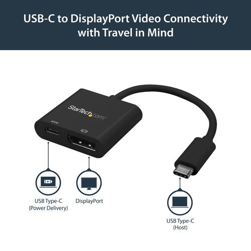 Immagine prodotto StarTech USB C to DisplayPort (DP, USB-C, 5 cm)