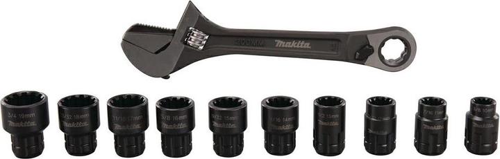 Actual product image Makita Adjustable socket wrench set B-65458