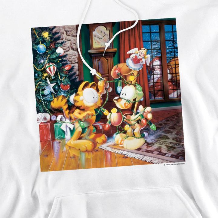 Immagine prodotto Garfield Felpa con Cappuccio Odie Albero Uomo (L)