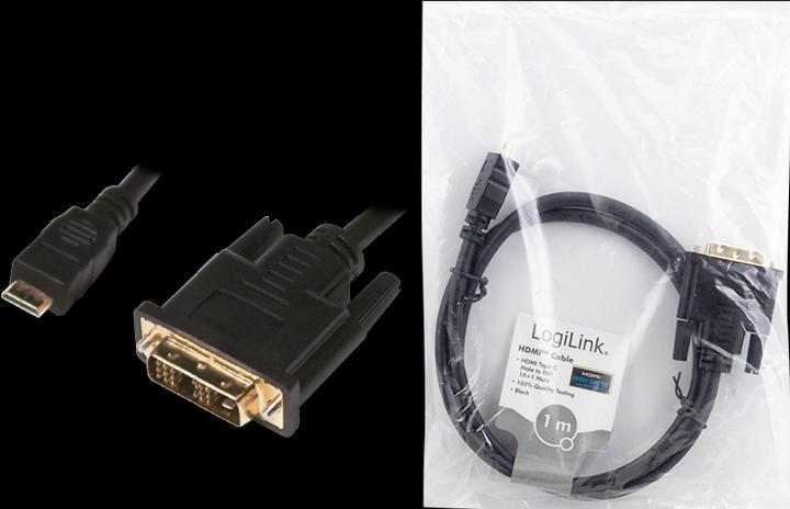Produktbild LogiLink mini HDMI (Typ C) — DVI (1 m, DVI, HDMI)