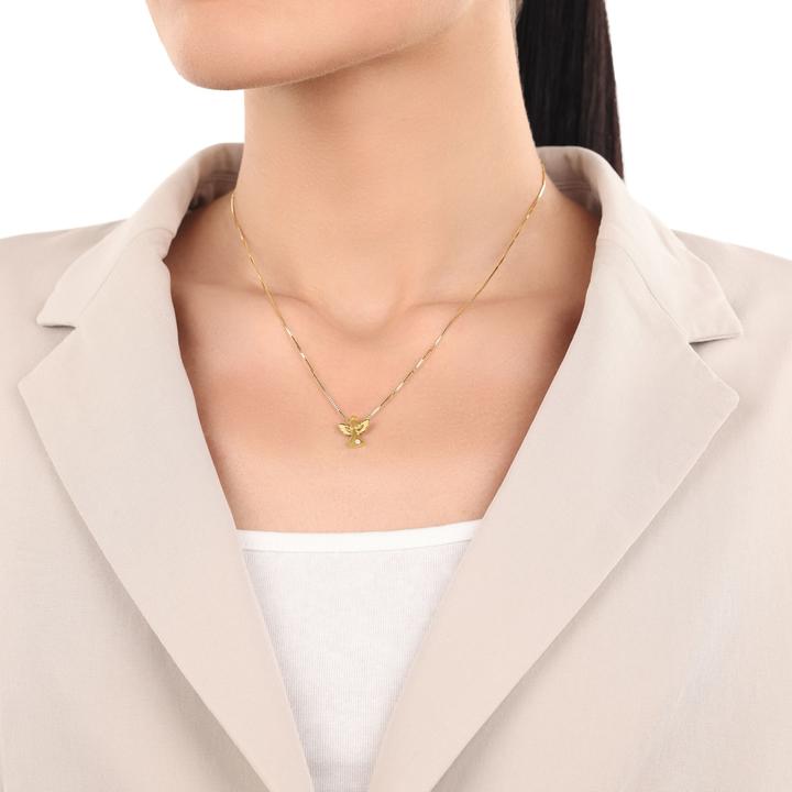 Image du produit Amor Pendentif pour femme, or 375, zirconium synth. | ange (Or 375, 9 ct)