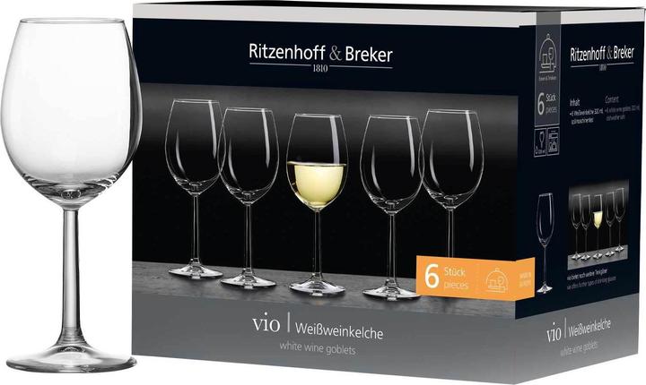 Actual product image Ritzenhoff & Breker White wine glass 'Vio' Set of 6 (32 cl, 6 Glasses, White wine glasses)