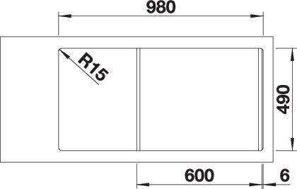 Produktbild Blanco DIvon II 6 S-IF (Einbauspüle, 100 cm, 51 cm)