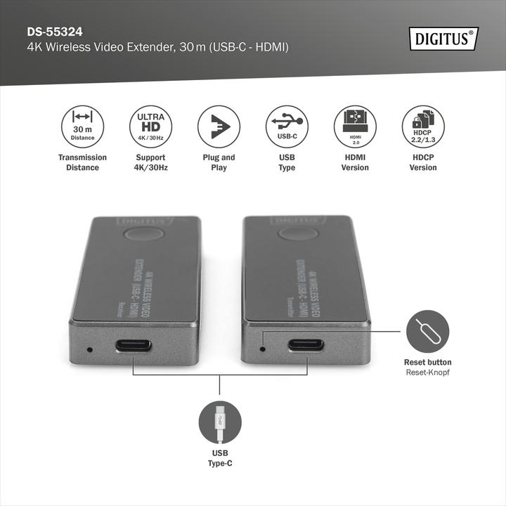 Actual product image Digitus DS-55324 (30 m, HDCP 2.2, HDMI 2.0)