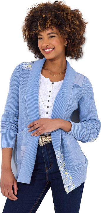 Actual product image Joe Browns Floral Patchwork Ribbed Cardigan (S)