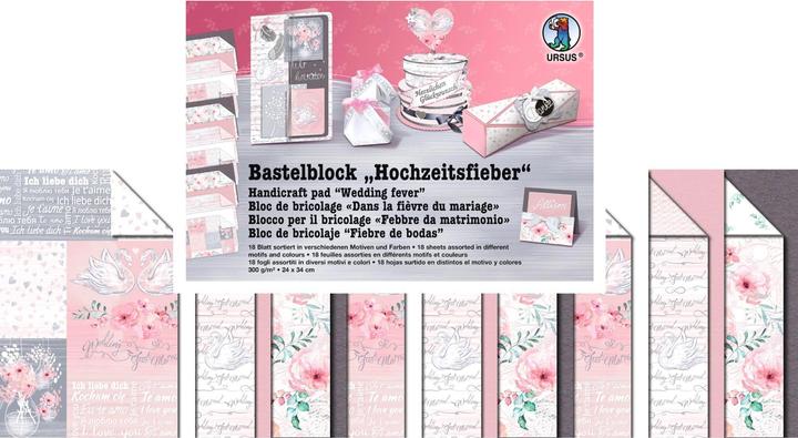 Produktbild Ursus Designpapier Bastelblock Hochzeit (18 x)