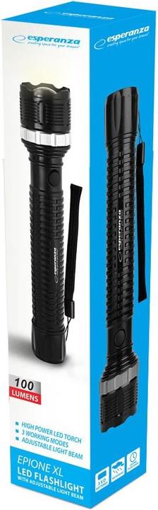 Produktbild Esperanza EOT074 Taschenlampe Schwarz LED-Taschenlampe (100 lm)