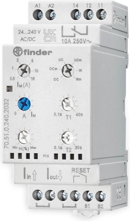 Actual product image Finder Universal multifunction current monitoring relay, 1 changeover contact 10 A