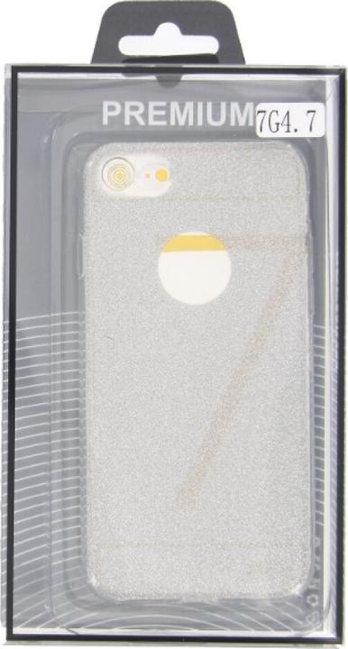 Produktbild OEM TPU Silicon Case glitter für iPhone 7 - silber (Apple iPhone 7)