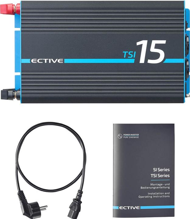 Actual product image Ective TSI 15 Sinus-Wechselrichter 1500W 24V mit Netzvorrangschaltung (CH-Stecker)