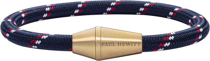 Paul Hewitt Bracelet Conic Brass Nylon Navy Blue Red White L (20 cm, Nylon)