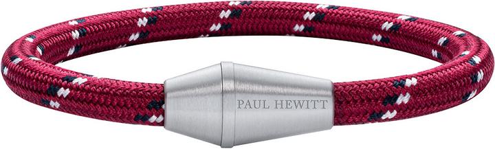 Paul Hewitt Bracelet Conic Silver Nylon Red Black White L (20 cm, Nylon)