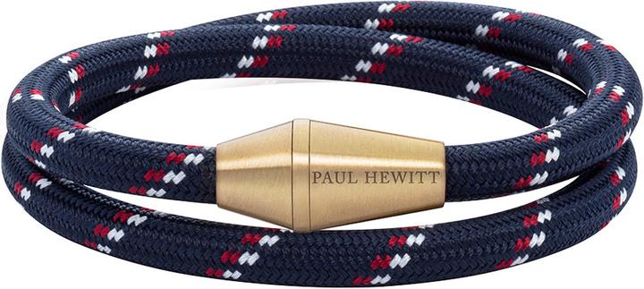 Paul Hewitt Bracelet Conic Wrap Brass Nylon Blue Red White L (40 cm, Nylon)