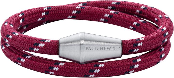 Actual product image Paul Hewitt Bracelet Conic Wrap Silver Nylon Red Black White M (38 cm, Nylon)