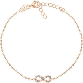 Brilio Silver - Bronze silver bracelet with zircons Infinity BR42R