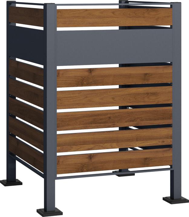 Produktbild Wiltec Mülltonnenzaun für eine Tonne Holzoptik Mülltonnenbox 60-240l Sichtschutz