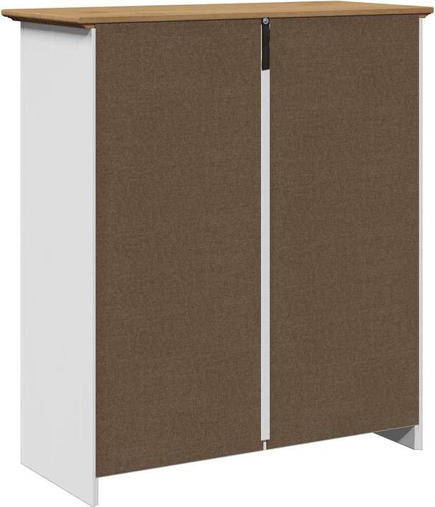 Produktbild VidaXL Flurschrank BODO Weiss und Braun 80x35x90 cm Flurmöbel Schrank (80 x 35 x 90 cm)